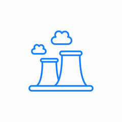 power plant emissions icon sign vector