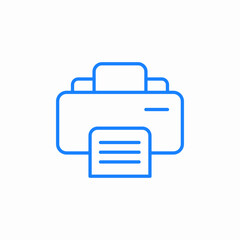 printer document print icon sign vector