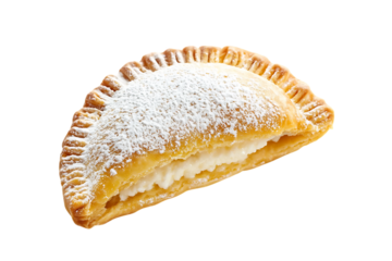 Delicious Cream Filled Pastry on Transparent Background