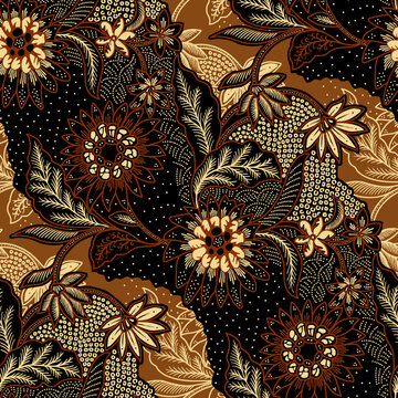 classic Indonesian batik motif with traditional design style