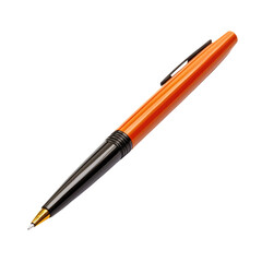 Sleek orange and black ballpoint pen