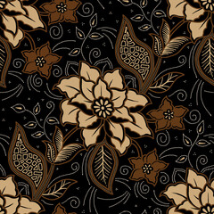 classic Indonesian batik motif with traditional design style