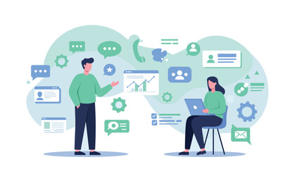 Collaborative teamwork in digital communication and data management