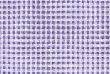 natural cotton or linen fabric in white and blue checks close-up