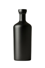 A black bottle with a white cap