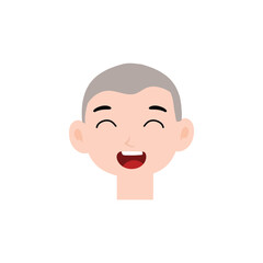 Boy expression face variant different cartoon. Boy Emoji Collection Isolated on white background. popular face expression