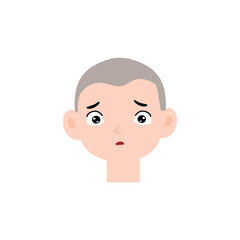 Boy expression face variant different cartoon. Boy Emoji Collection Isolated on white background. popular face expression