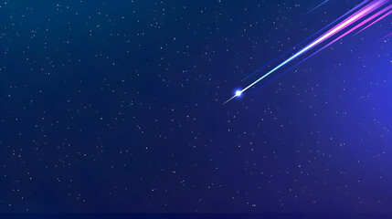 Vibrant Night Sky with Shooting Star and Twinkling Stars Above