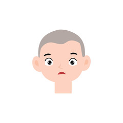 Boy expression face variant different cartoon. Boy Emoji Collection Isolated on white background. popular face expression