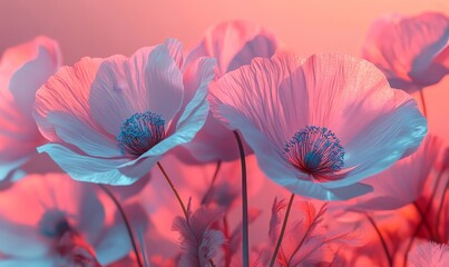 Poppy Flowers in Nature, Generative AI, Generative AI