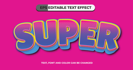 Fototapeta premium Super Comic Gradient Text Effect
