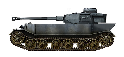 Panzer IV (P) (Alternative Panzer IV tank, with a rear turret, based on the Tiger (P) hull) © Tikros