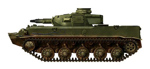 Panzer IV Ausf.W (Alternative floating tank with turret and 75mm gun from Panzer IV tank) © Tikros