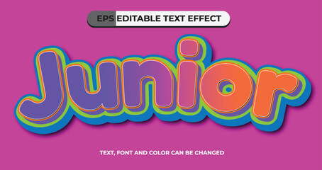 Junior Editable Vector Text Effect