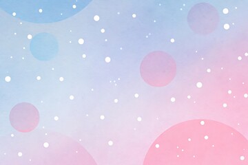 Pastel Pink and Blue Watercolor Background with Circles and Dots