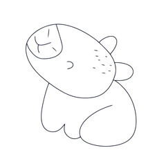 Kawaii capybaras cartoon collection. popular trend capybaras sticker. cute capybaras. Characters in cartoon flat style. Trendy vector illustration.