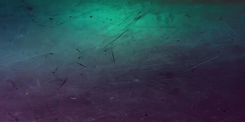 Abstract Teal and Purple Scratched Metal Texture Background