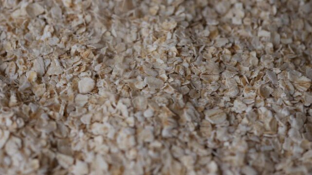 organic Instant Oatmeal or oat flakes pattern background.