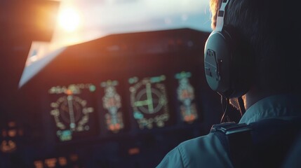 Aviation Headset and Flight Instruments
