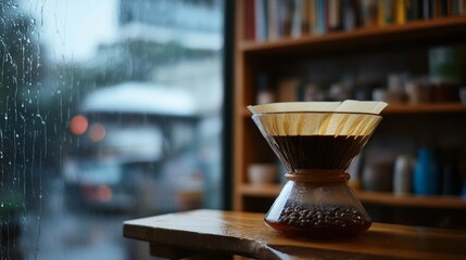 Manual Brew Setup with Rainy Mood