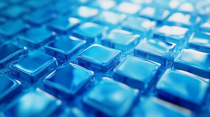 Repeating blue squares abstract pattern