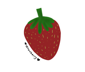 Strawberry Fruit Icon Vector Illustration