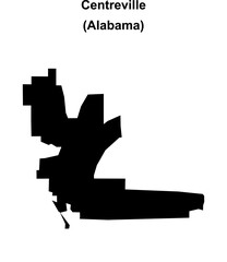 Centreville (Alabama) blank outline map