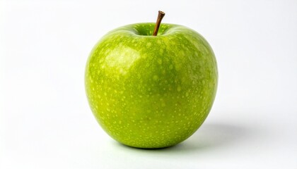 green apple on white background