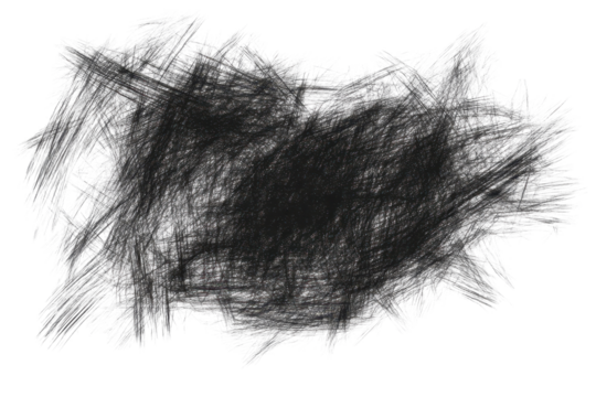 Distressed black scratch texture isolated on white background ideal for vintage and worn-out design styles