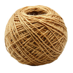 Obraz premium Brown yarn ball cutout isolated on transparent bg, png