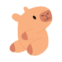 Kawaii capybaras cartoon collection. popular trend capybaras sticker. cute capybaras. Characters in cartoon flat style. Trendy vector illustration.