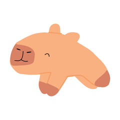 Kawaii capybaras cartoon collection. popular trend capybaras sticker. cute capybaras. Characters in cartoon flat style. Trendy vector illustration.