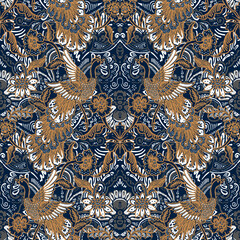 classic Indonesian batik motif with traditional design style