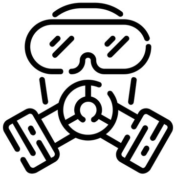 recommend clip art: chemical mask vector outline icon