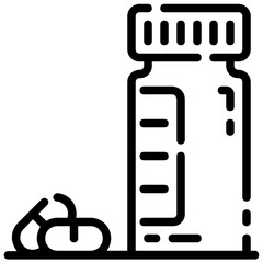 pills vector outline icon