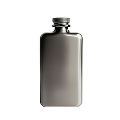 empty glass bottle isolated on transparent background, clipping path, png