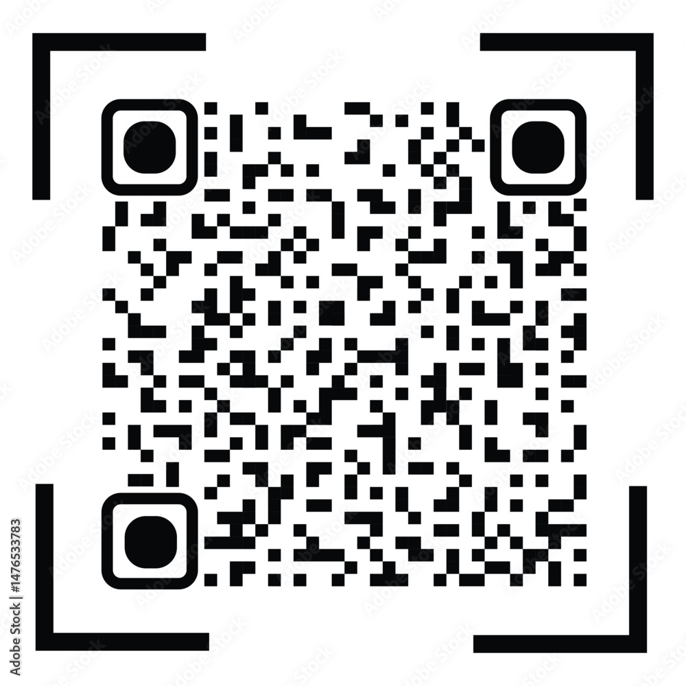 Poster qr code icon, vector. vector illustration of digital qr code scan icon isolated. quick response matr
