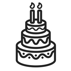 Birthday Doodle Line Element Design