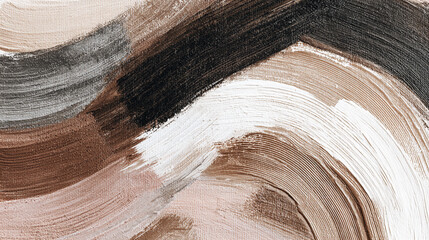 abstract acrylic painting on canvas, white paper canvas texture