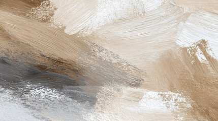 abstract acrylic painting on canvas, white paper canvas texture