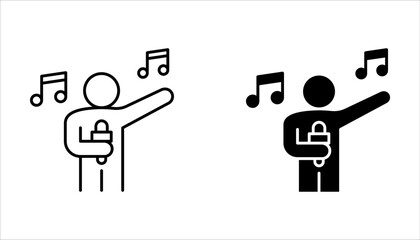 Singer icons set. singer vector icons for web design isolated on white background