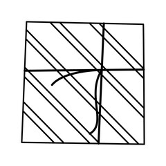 A gift box with ribbon and bow. Represents presents and surprises for celebrations. Line Art Style Icon Illustration