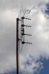 TV antenna on a high mast