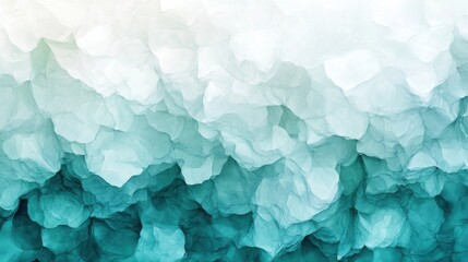 Soft Abstract Waves of Blue and Green Colors Blending Together for Tranquil Background Design