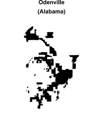 Fototapeta premium Odenville (Alabama) blank outline map