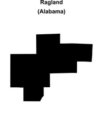 Ragland (Alabama) blank outline map
