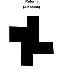 Obraz premium Reform (Alabama) blank outline map