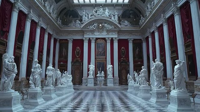 Grand hall interior classical architecture
