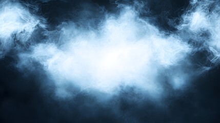 Obraz premium Abstract Cloud of Smoke or Vapor on Dark Background Design