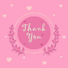 Thank You. Vector for greeting, Banner illustration